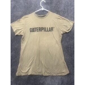 CAT Caterpillar Lot Of 2 T Shirt Men Large‎ Olive Green Cotton Graphic Print